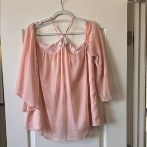 Lovers + Friends Blush Pink Off-Shoulder Blouse